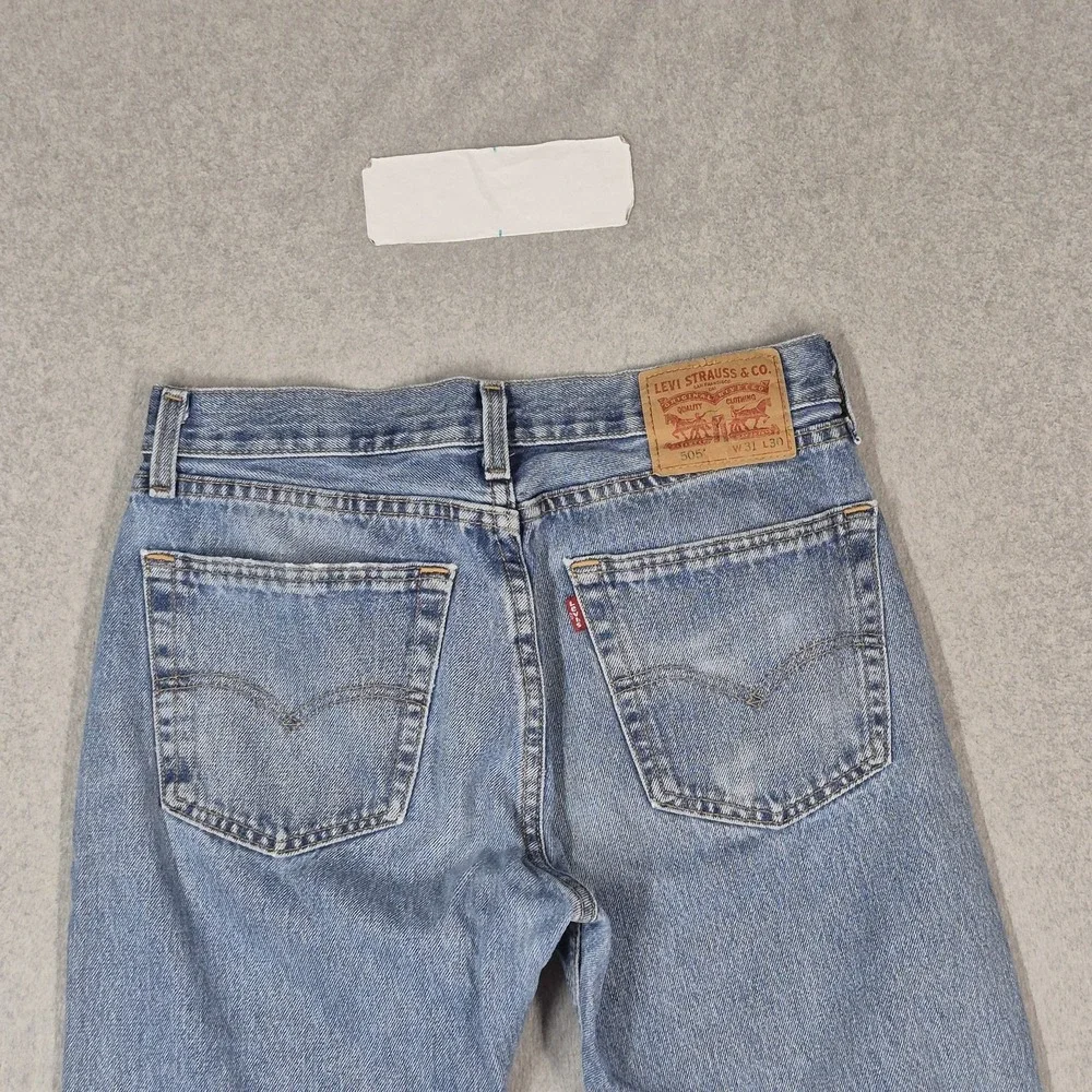 Levi's 505 Men Jeans 31X30 Blue Denim Regular Fit Straight Leg 30